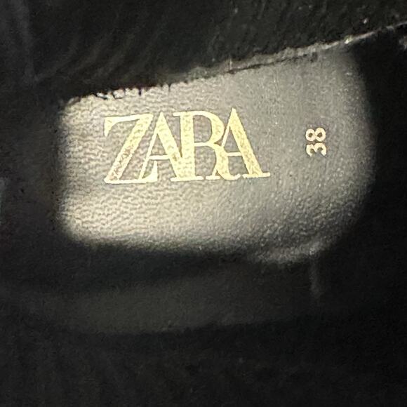 Zara Chelsea Boots Women’s Sz.7.5 Black Booties Shoes Casual Party - Picture 10 of 10